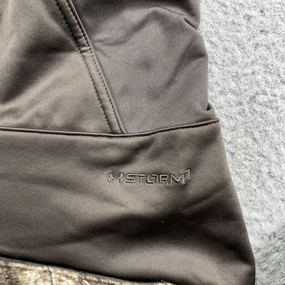 Under Armour Bib Pants Mens XL Brown Realtree Camo UA Storm1 ColdGear Hunting - Picture 11 of 12